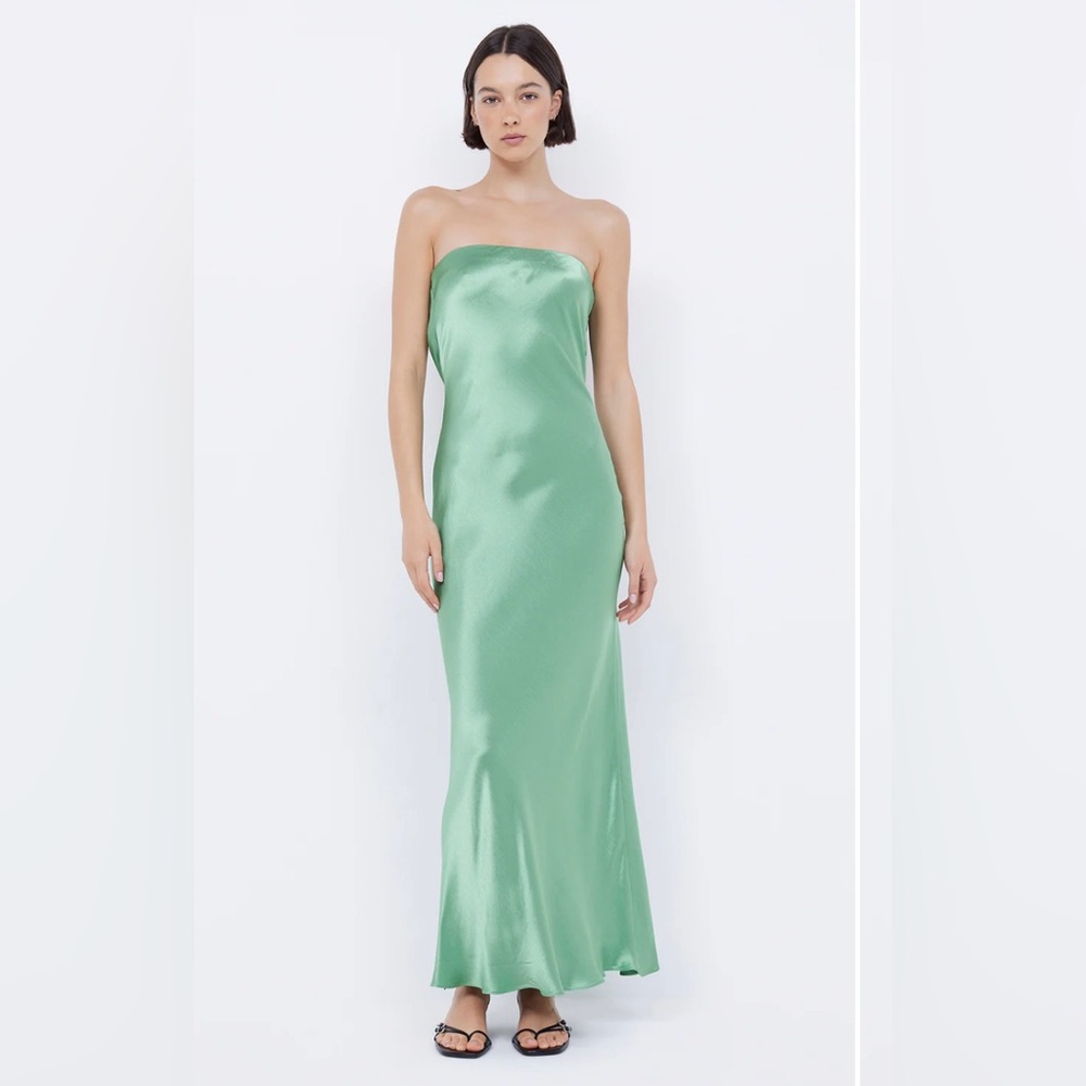 Bec & Bridge Green Strapless Gown